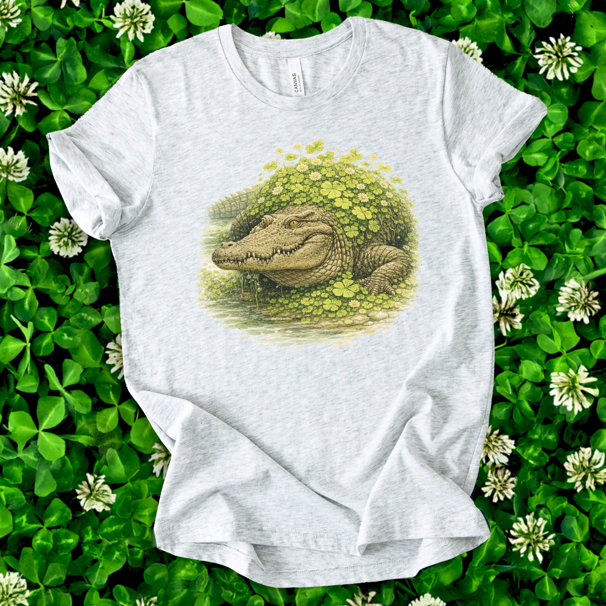 Emerald Alligator T-Shirt – Lucky Clover Swamp Beast for St. Patrick’s Day