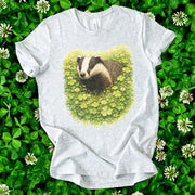 Emerald Badger T-Shirt – Clover Forest Animal for St. Patrick’s Day