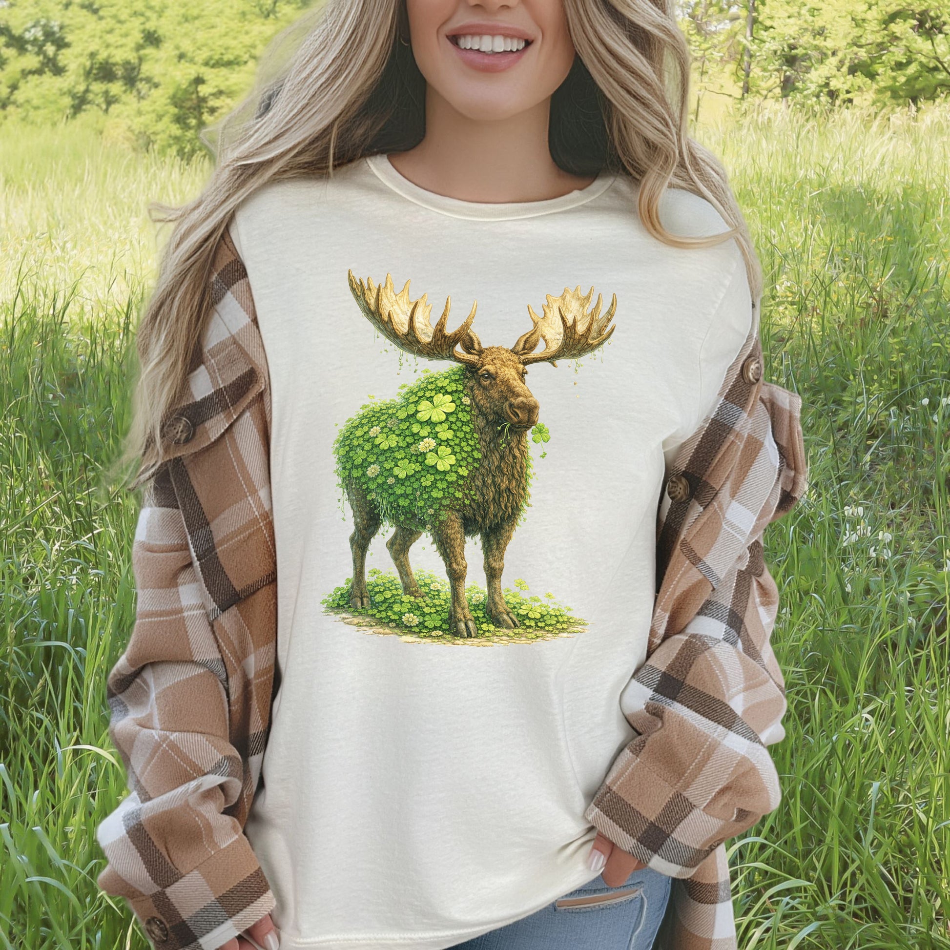 Emerald Moose T-Shirt – Shamrock Forest Giant for St. Patrick’s Day
