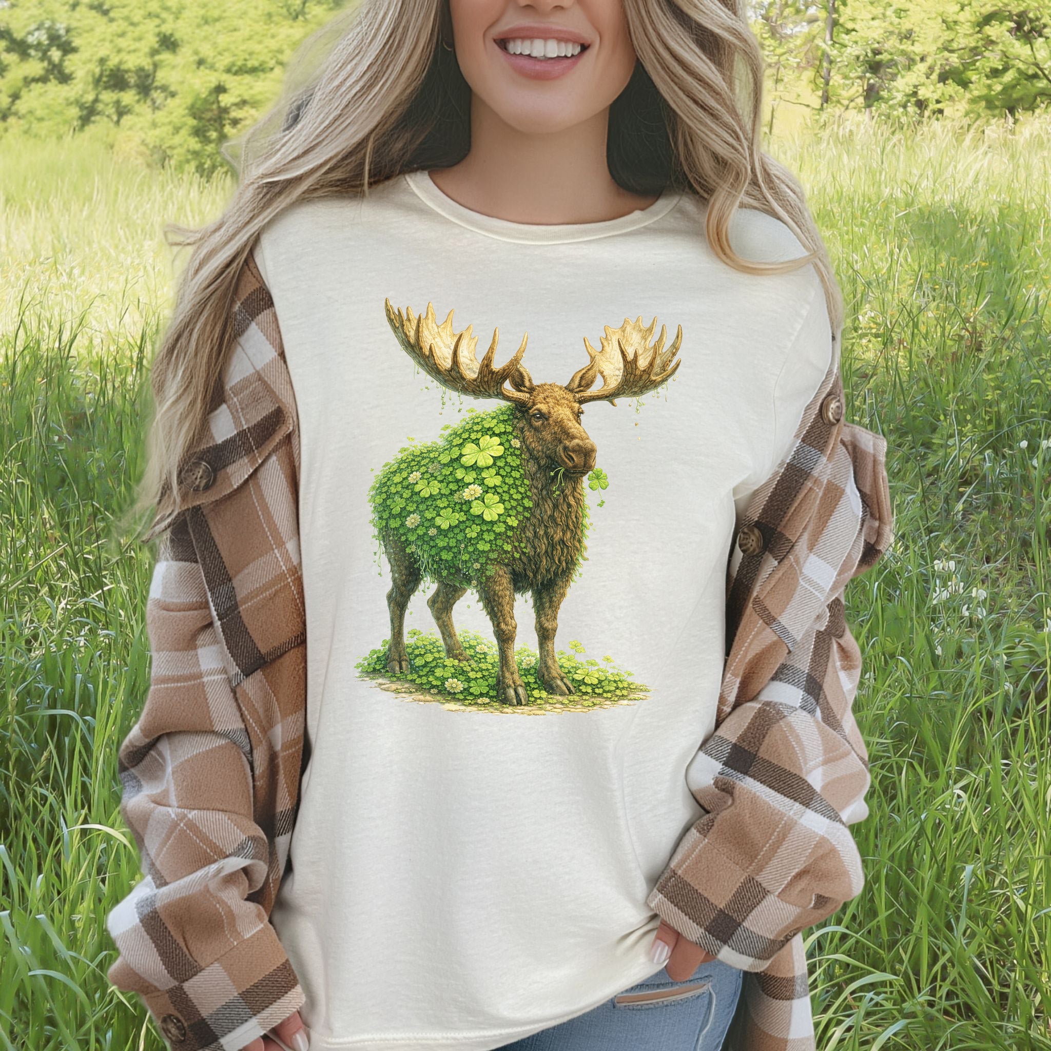 Emerald Moose T-Shirt – Shamrock Forest Giant for St. Patrick’s Day