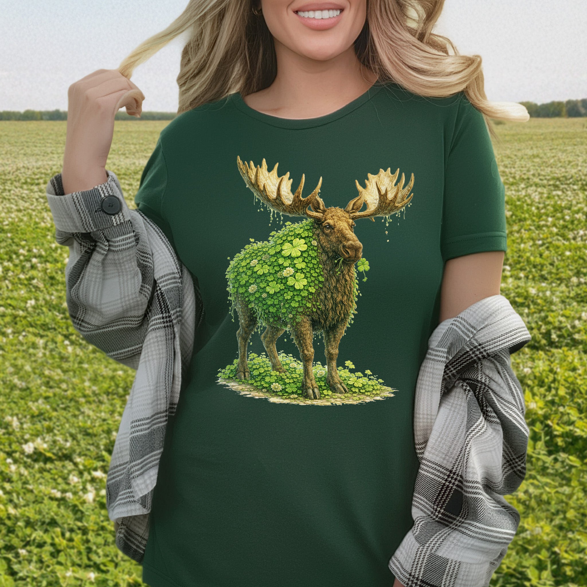 Emerald Moose T-Shirt – Shamrock Forest Giant for St. Patrick’s Day
