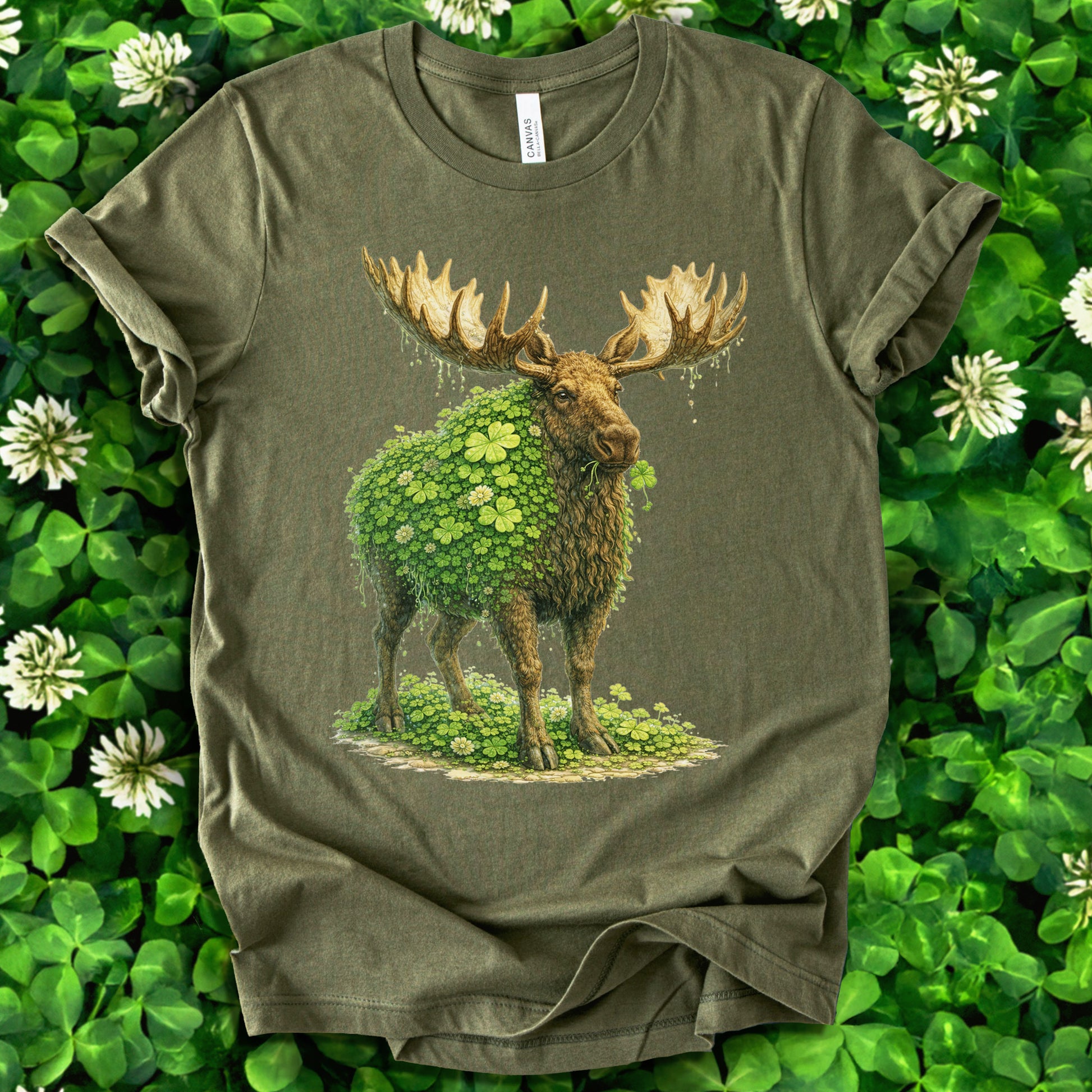 Emerald Moose T-Shirt – Shamrock Forest Giant for St. Patrick’s Day