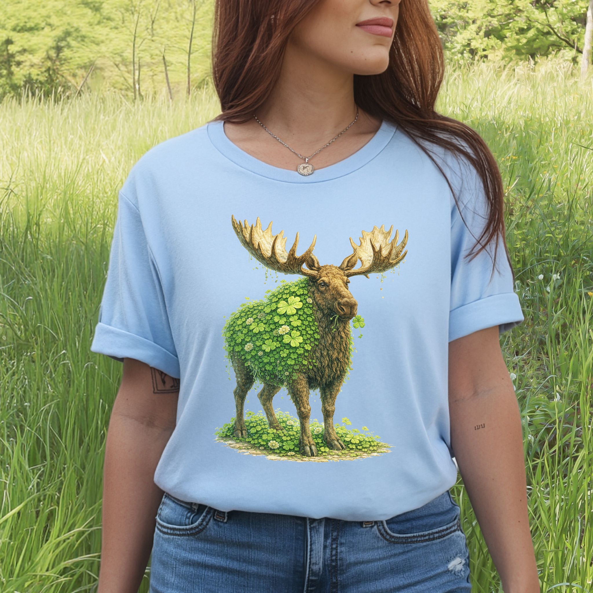 Emerald Moose T-Shirt – Shamrock Forest Giant for St. Patrick’s Day