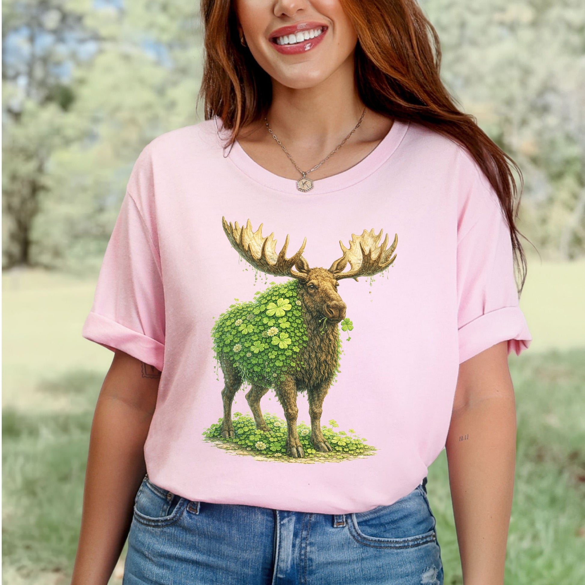Emerald Moose T-Shirt – Shamrock Forest Giant for St. Patrick’s Day