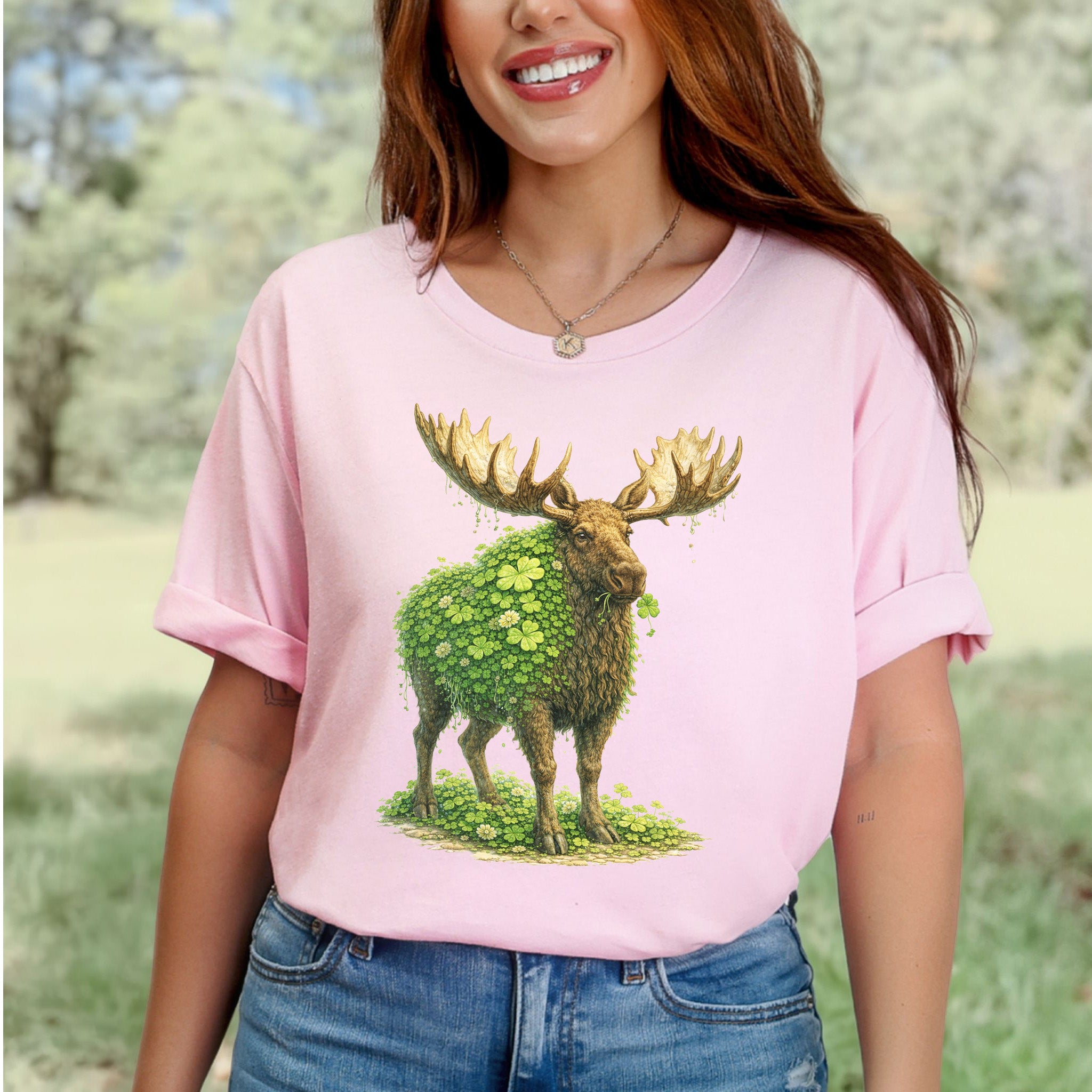 Emerald Moose T-Shirt – Shamrock Forest Giant for St. Patrick’s Day