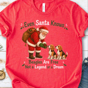 Even Santa Knows Beagles Are Free Christmas Beagle Animal Rights T-Shirt