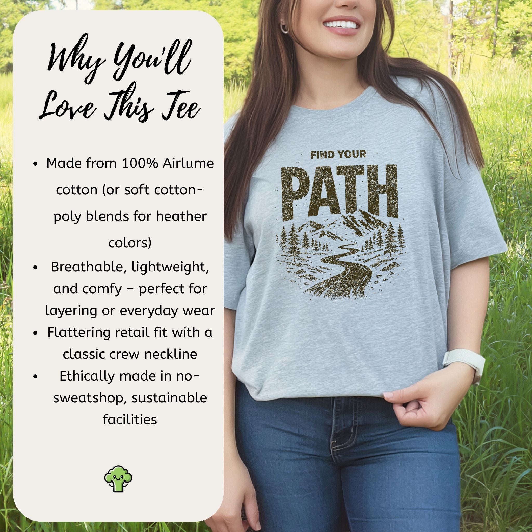 Find Your Path Mountain Forest Adventure Hiking T-Shirt