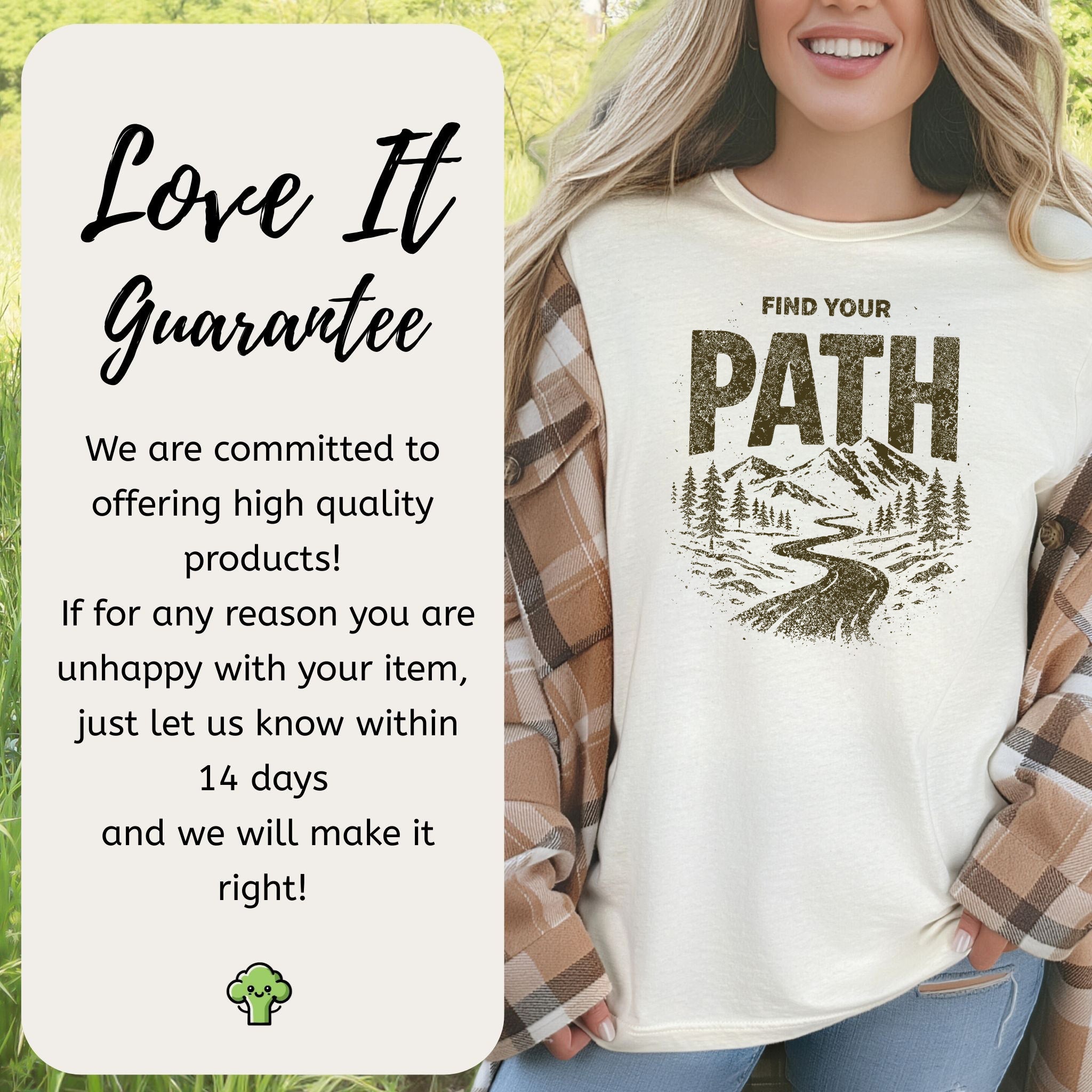 Find Your Path Mountain Forest Adventure Hiking T-Shirt