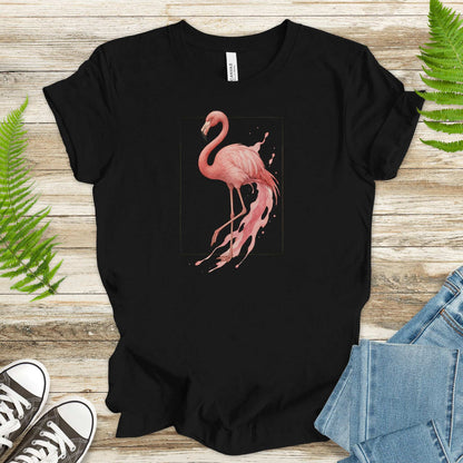 Flamingo Watercolor Style T-Shirt – Tropical Pink Paradise Vibes