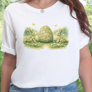 Floral Easter Trio T-Shirt Botanical Bunny Egg Hunt Spring Gift