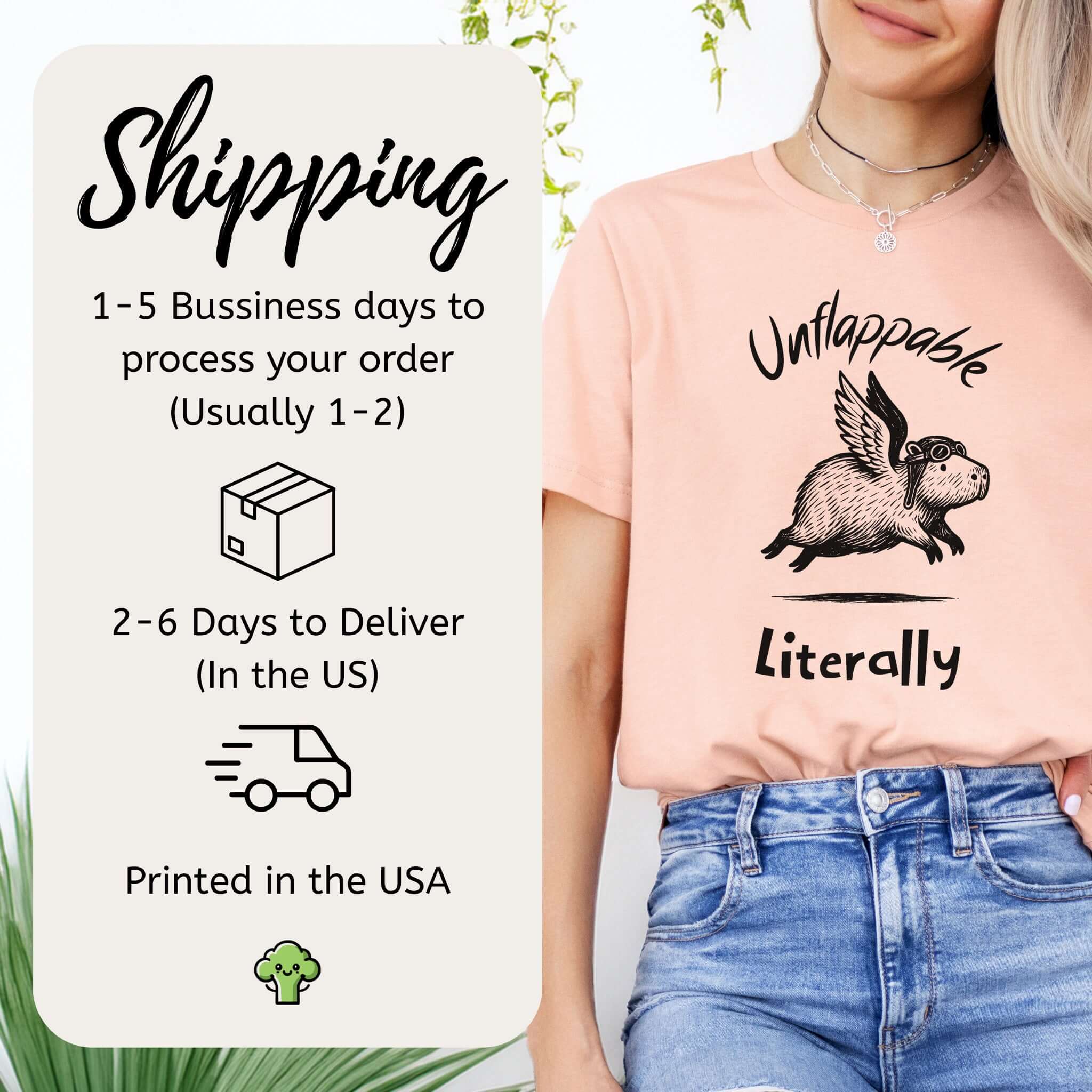 Capybara With Wings Unflappable Pilot T-Shirt