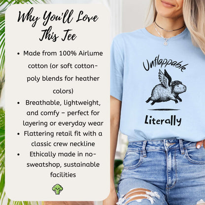 Capybara With Wings Unflappable Pilot T-Shirt