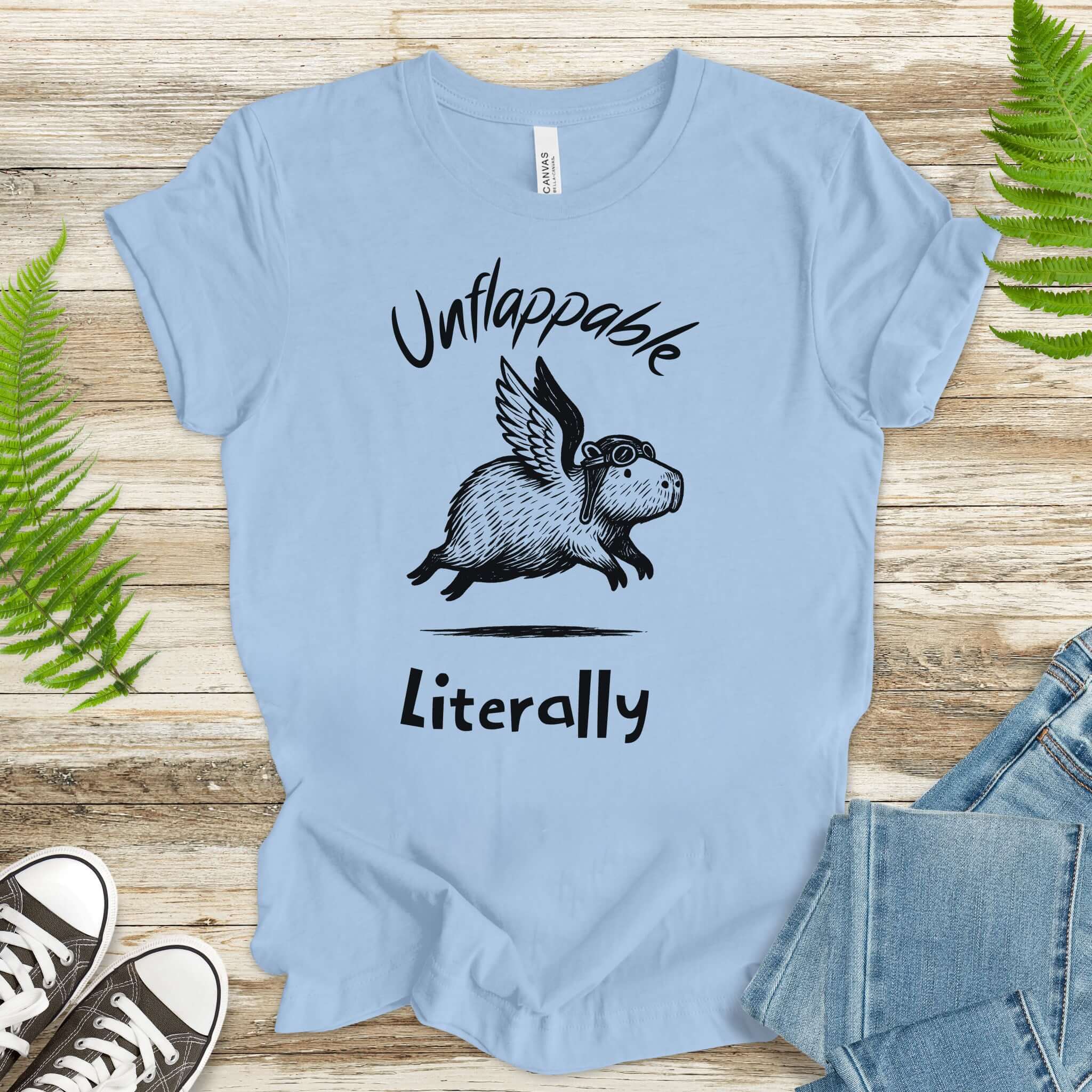 Capybara With Wings Unflappable Pilot T-Shirt