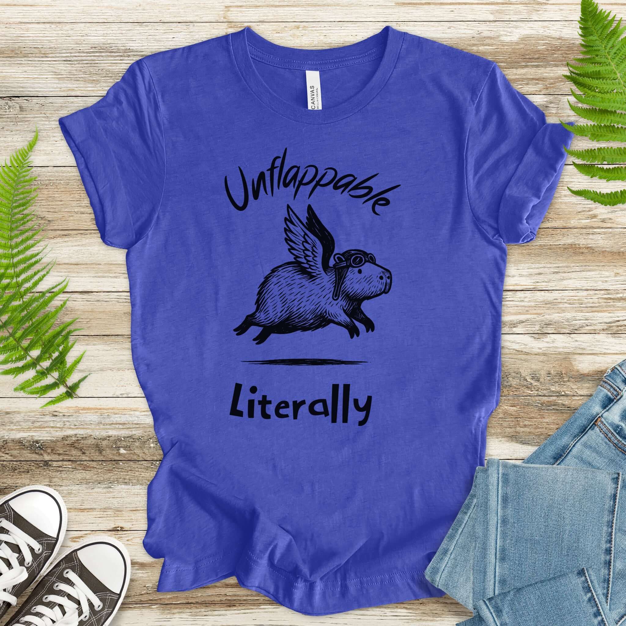 Capybara With Wings Unflappable Pilot T-Shirt