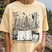 Follow the Sound Comfort Colors Shirt – Woodpecker Field Notes Tee