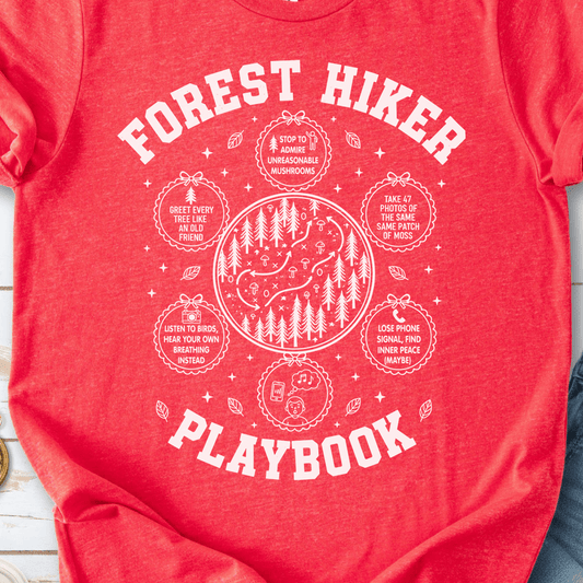 Forest Hiker Playbook T-Shirt – Whimsical Woodland Wanderer Tee