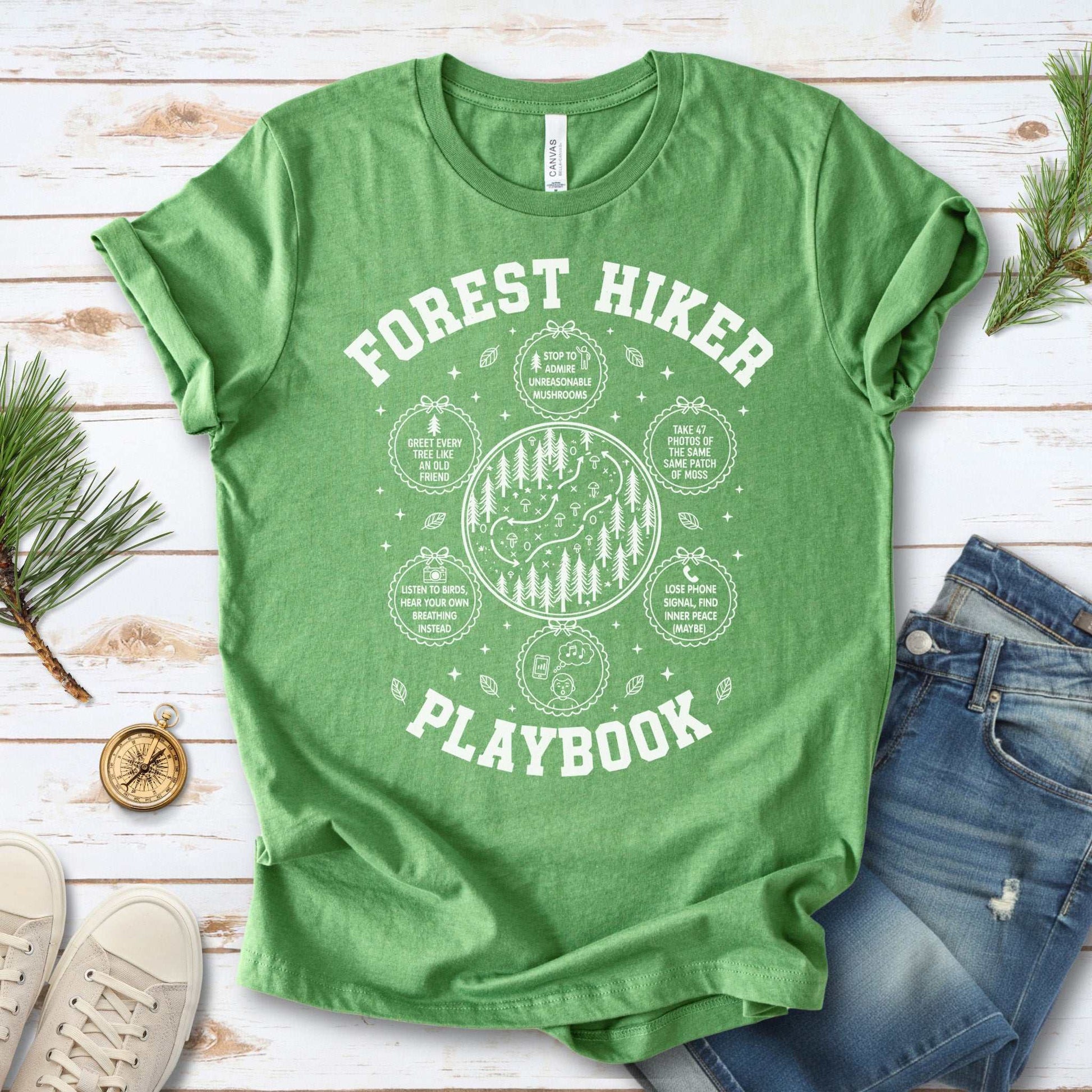 Forest Hiker Playbook T-Shirt – Whimsical Woodland Wanderer Tee