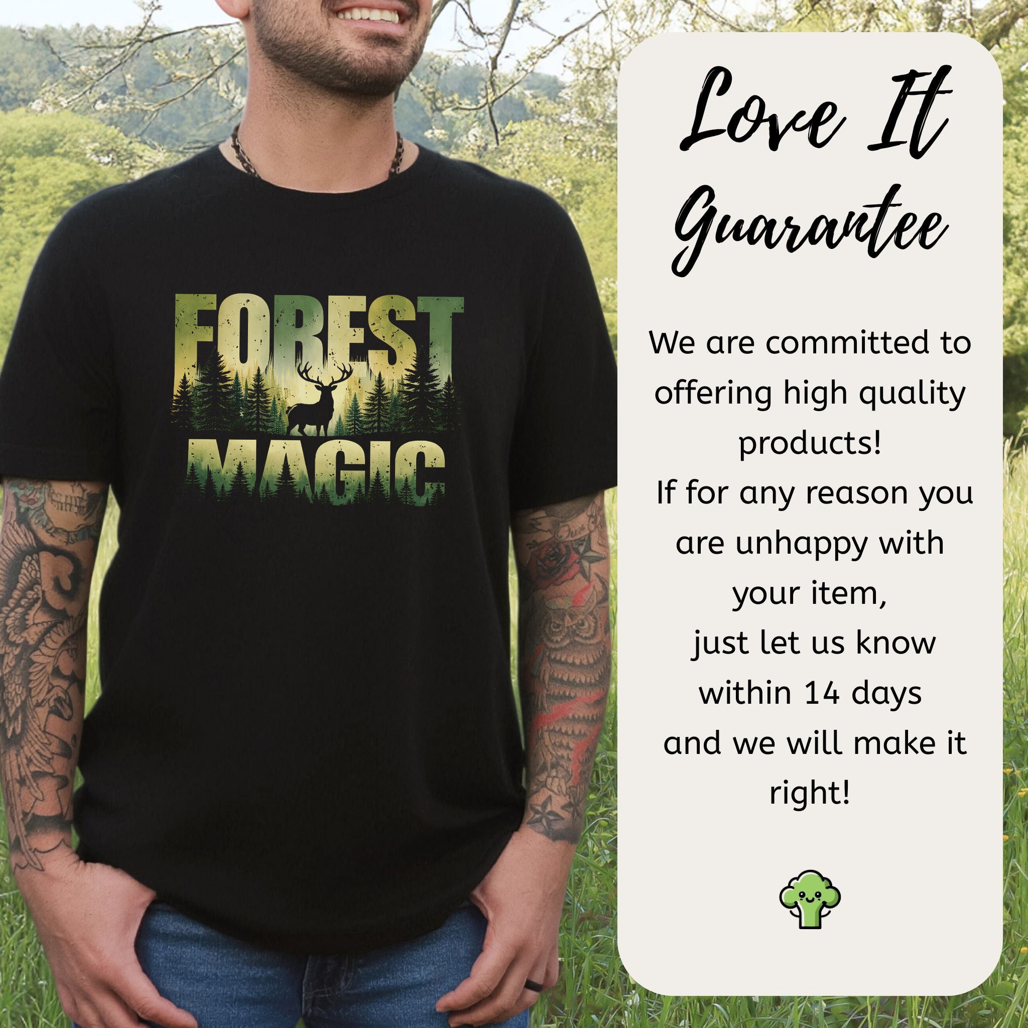 Forest Magic Mystic Deer Woodland Adventure T-Shirt