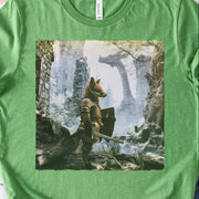 Fox Knight Fantasy Ranger Dragon Quest Woodland Adventure T-Shirt