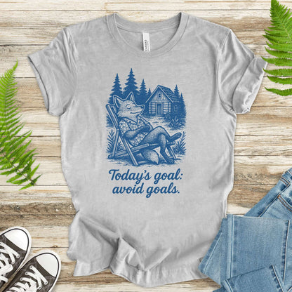 Avoiding Goals Fox Shirt – Funny Cabin Life Hiking Vacation T-Shirt