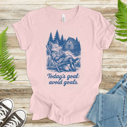 Avoiding Goals Fox Shirt – Funny Cabin Life Hiking Vacation T-Shirt