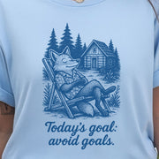 Avoiding Goals Fox Shirt – Funny Cabin Life Hiking Vacation T-Shirt