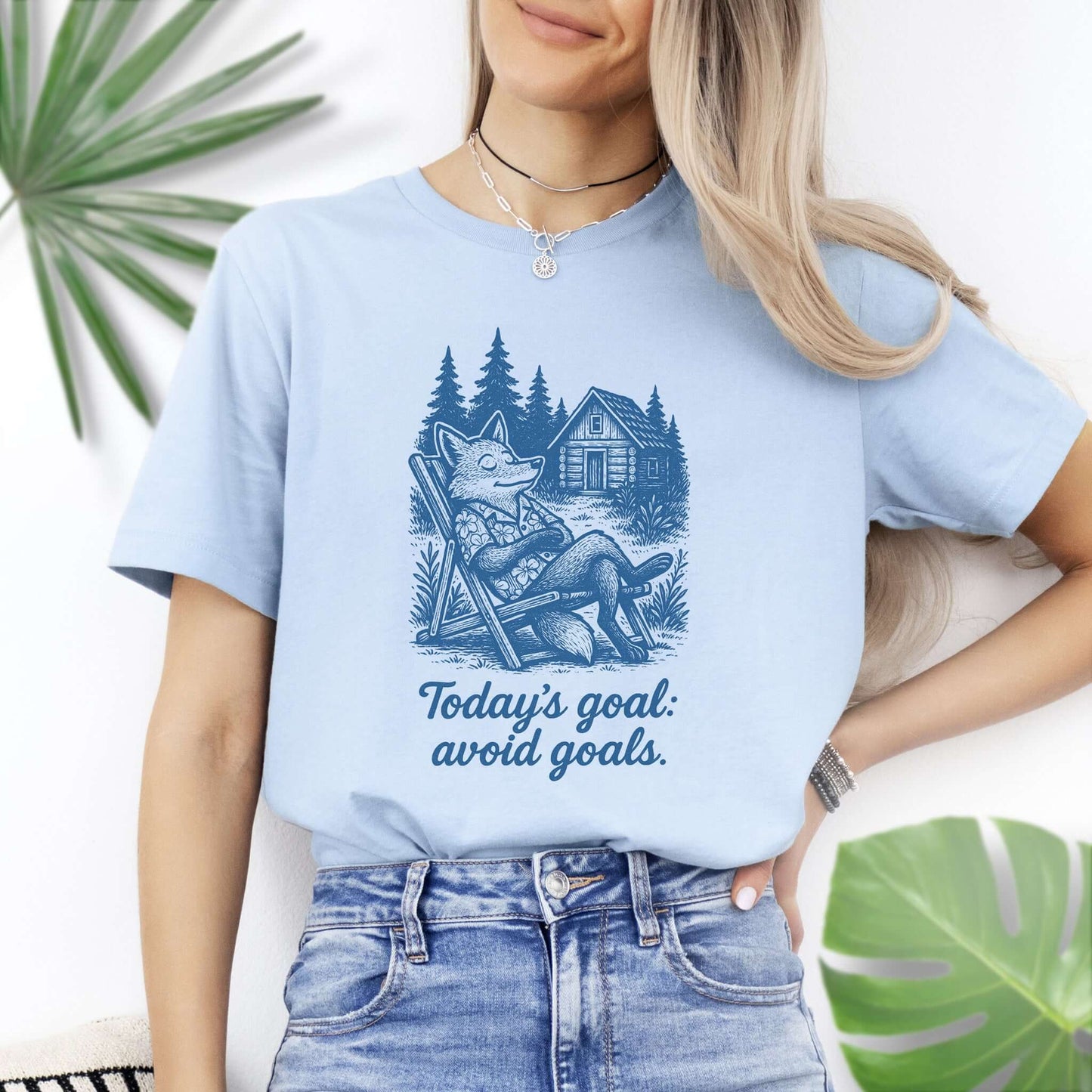Avoiding Goals Fox Shirt – Funny Cabin Life Hiking Vacation T-Shirt