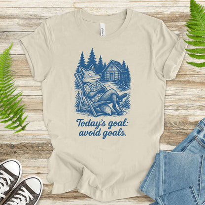 Avoiding Goals Fox Shirt – Funny Cabin Life Hiking Vacation T-Shirt