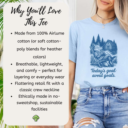Avoiding Goals Fox Shirt – Funny Cabin Life Hiking Vacation T-Shirt