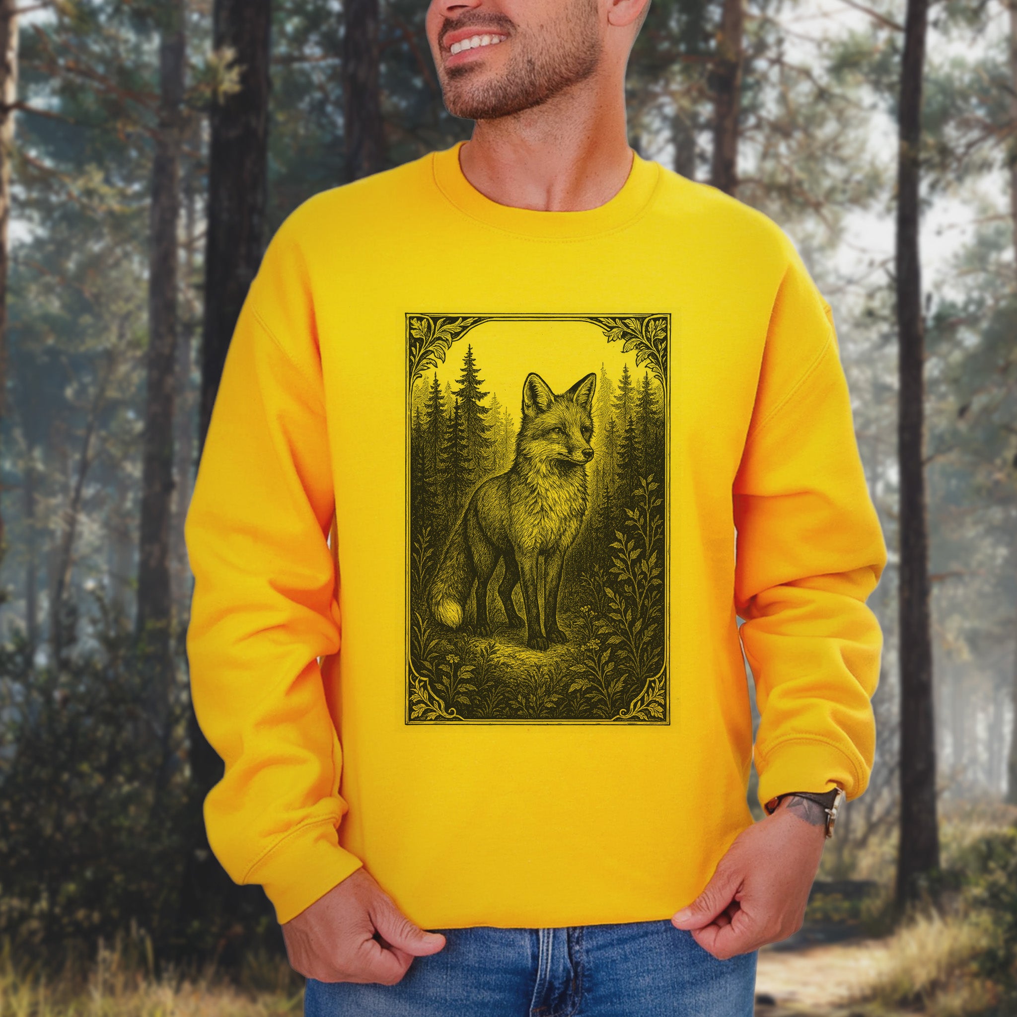 Forest Fox Sweatshirt – Clever Spirit Guide with Woodland Wisdom