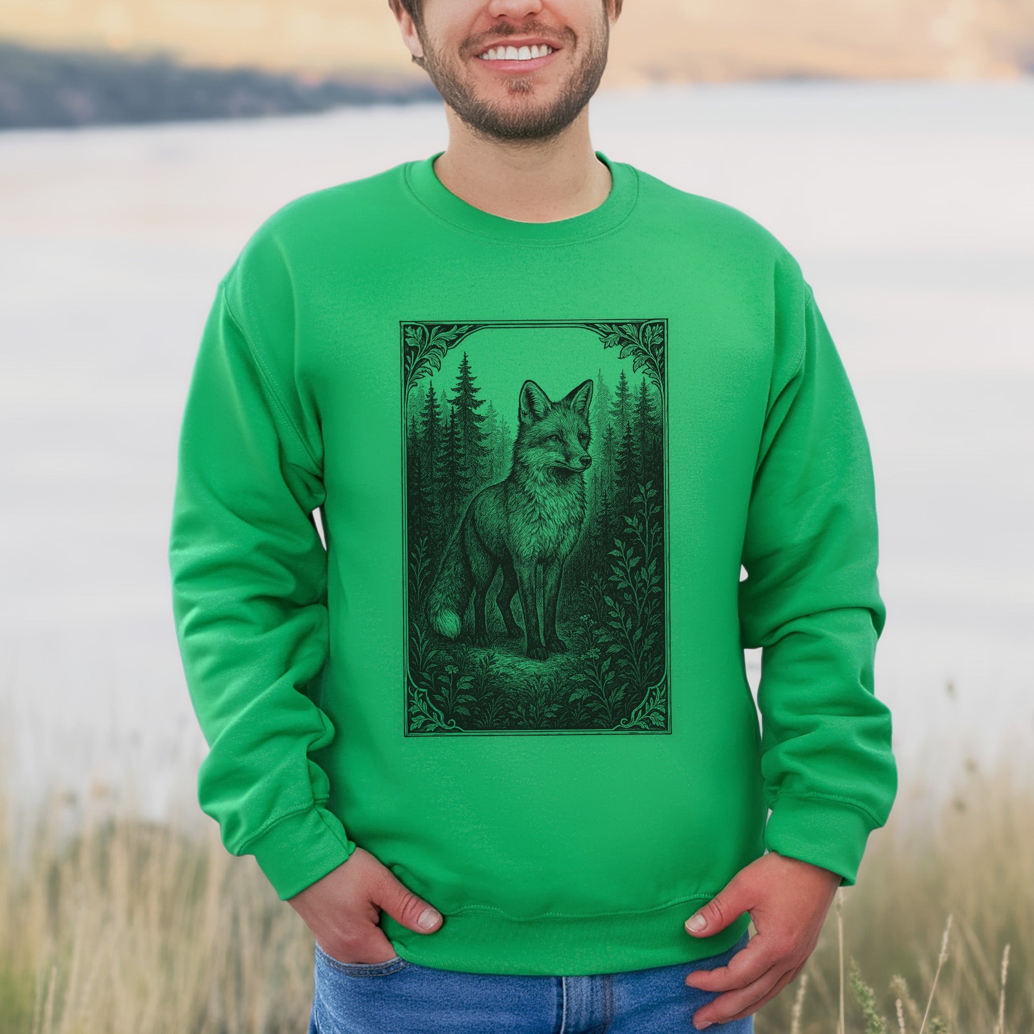 Forest Fox Sweatshirt – Clever Spirit Guide with Woodland Wisdom