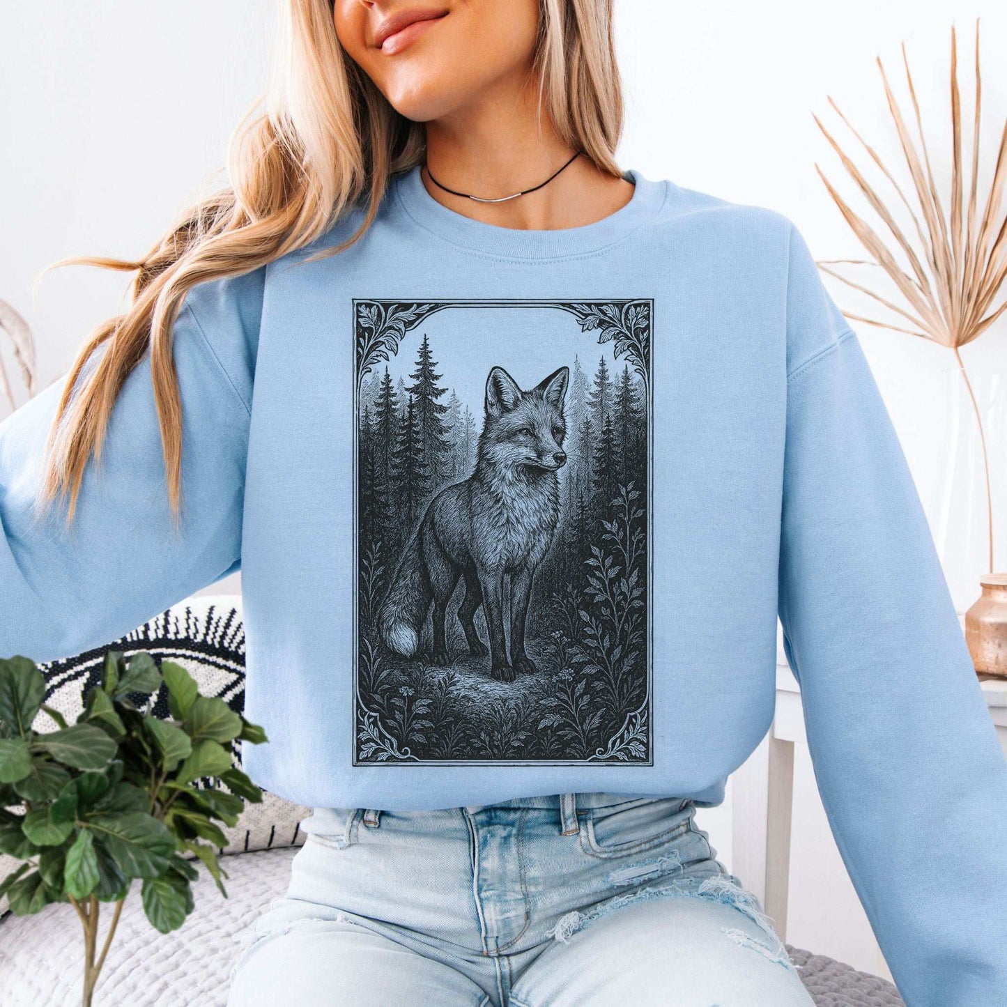 Forest Fox Sweatshirt – Clever Spirit Guide with Woodland Wisdom