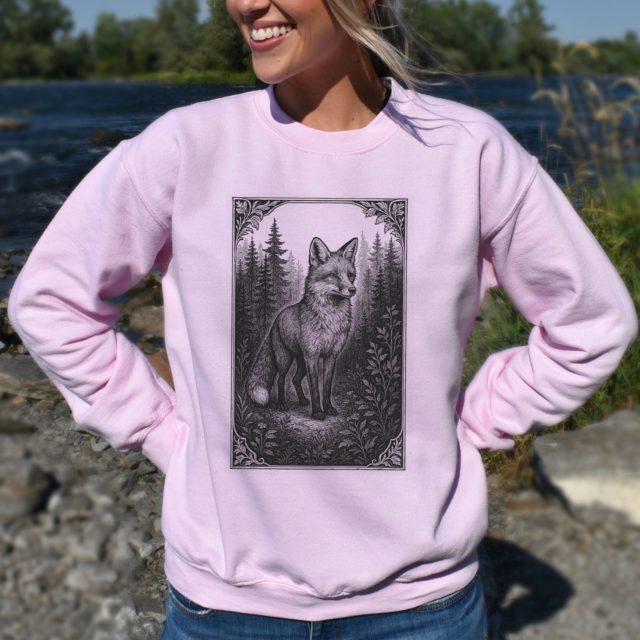 Forest Fox Sweatshirt – Clever Spirit Guide with Woodland Wisdom