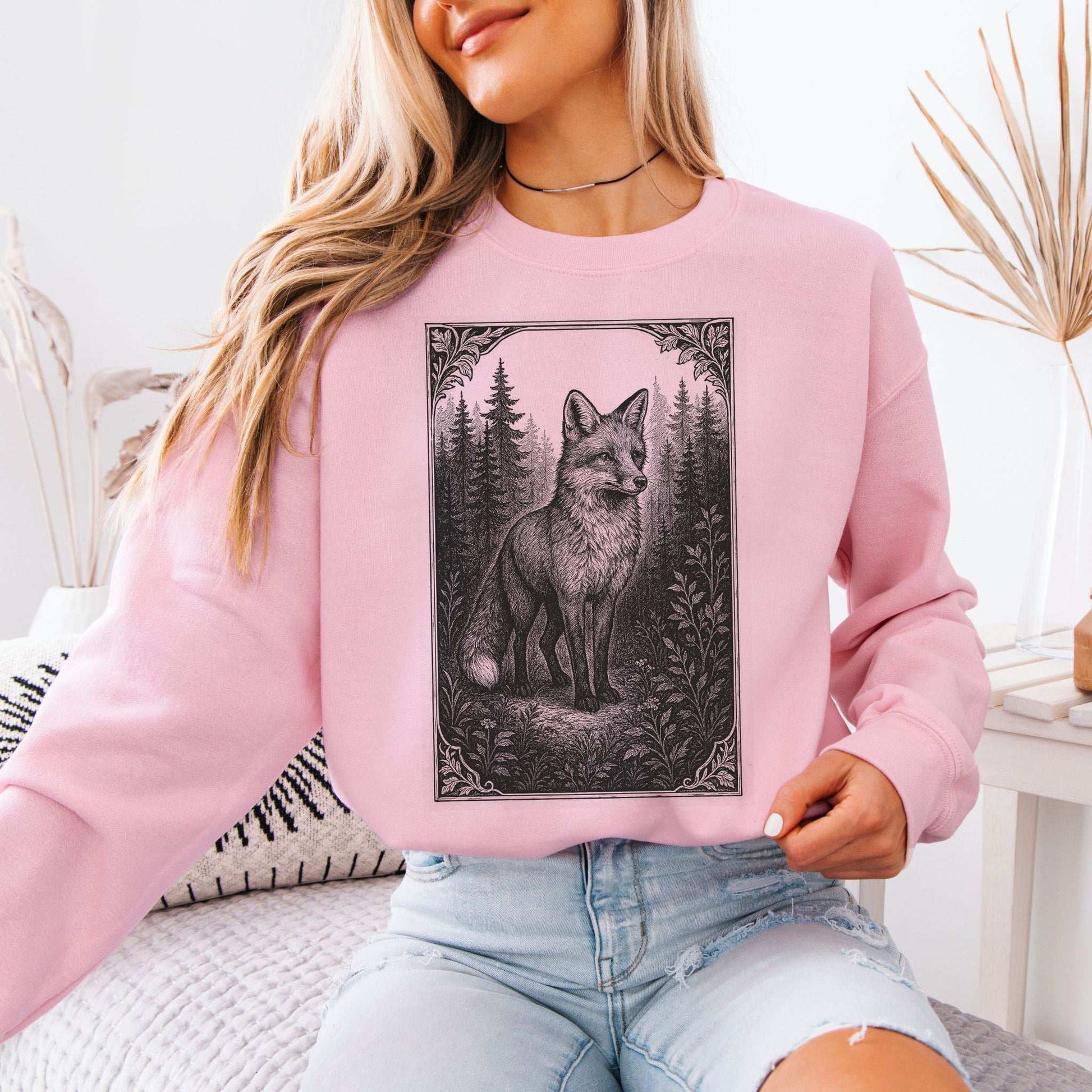Forest Fox Sweatshirt – Clever Spirit Guide with Woodland Wisdom