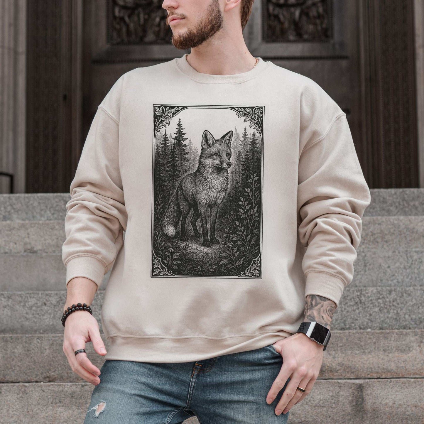 Forest Fox Sweatshirt – Clever Spirit Guide with Woodland Wisdom