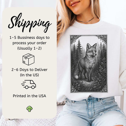 Forest Fox Sweatshirt – Clever Spirit Guide with Woodland Wisdom