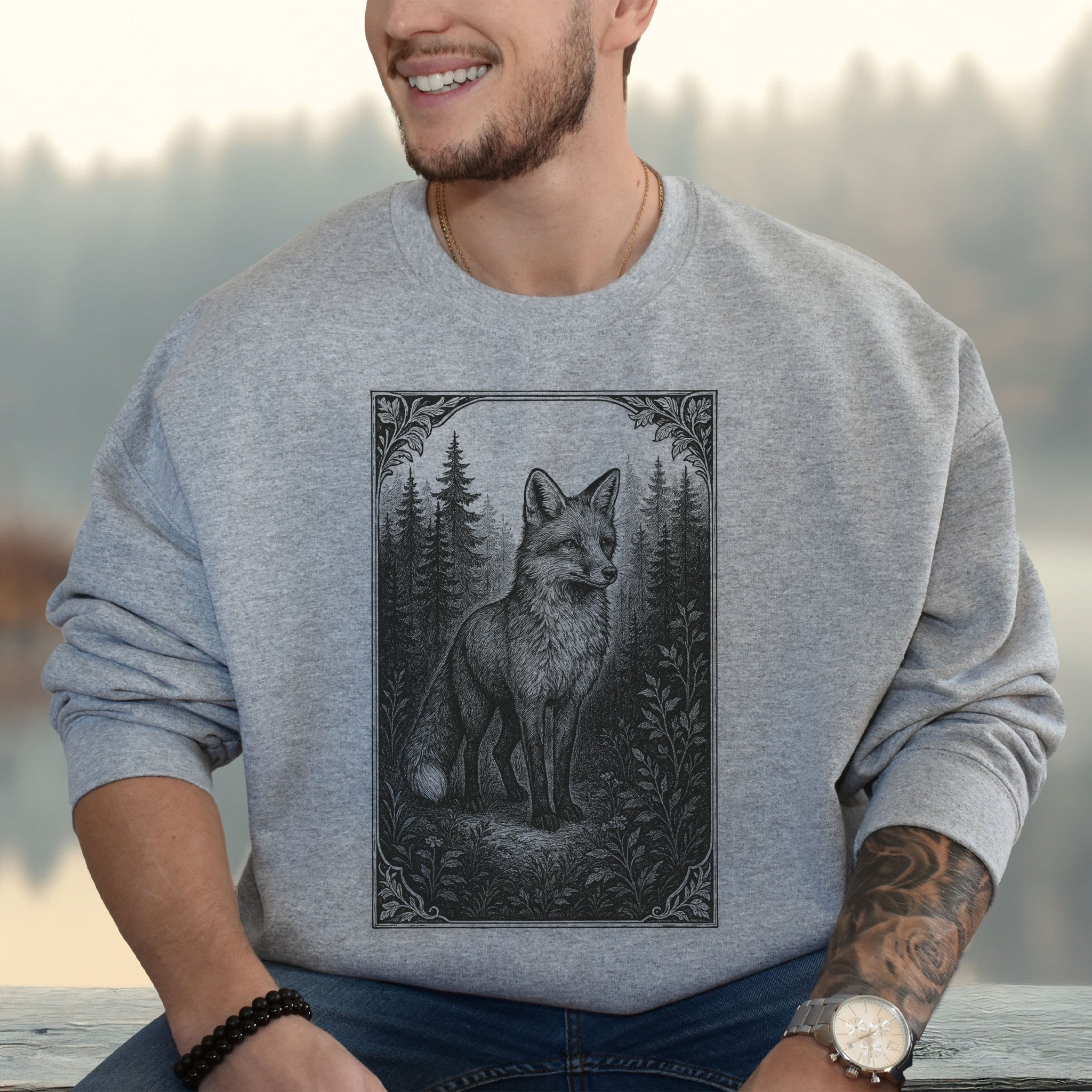 Forest Fox Sweatshirt – Clever Spirit Guide with Woodland Wisdom