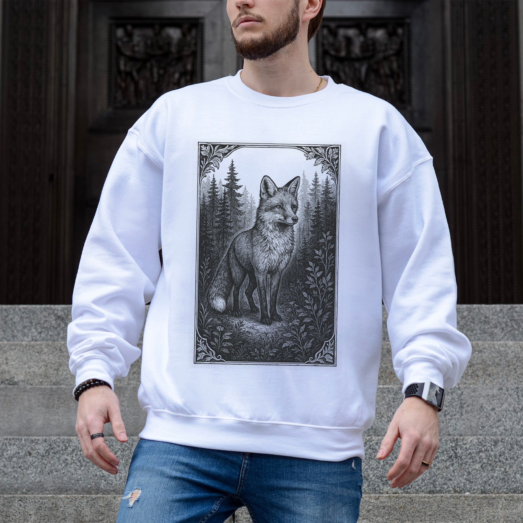 Forest Fox Sweatshirt – Clever Spirit Guide with Woodland Wisdom