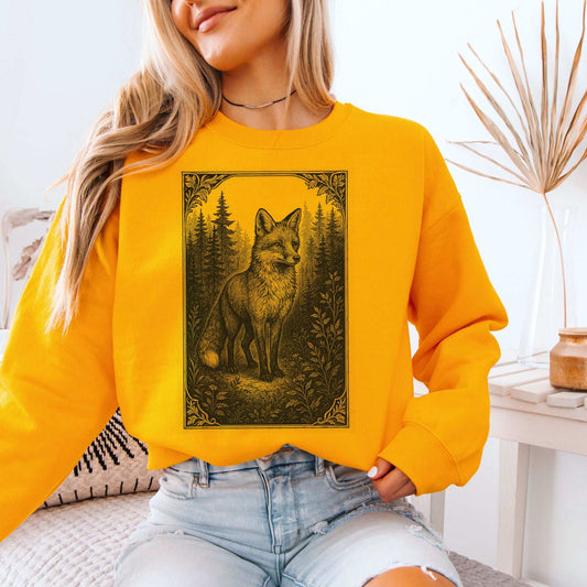 Forest Fox Sweatshirt – Clever Spirit Guide with Woodland Wisdom
