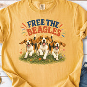 Free the Beagles Comfort Colors Shirt – Rescue Dog Wildflower Tee