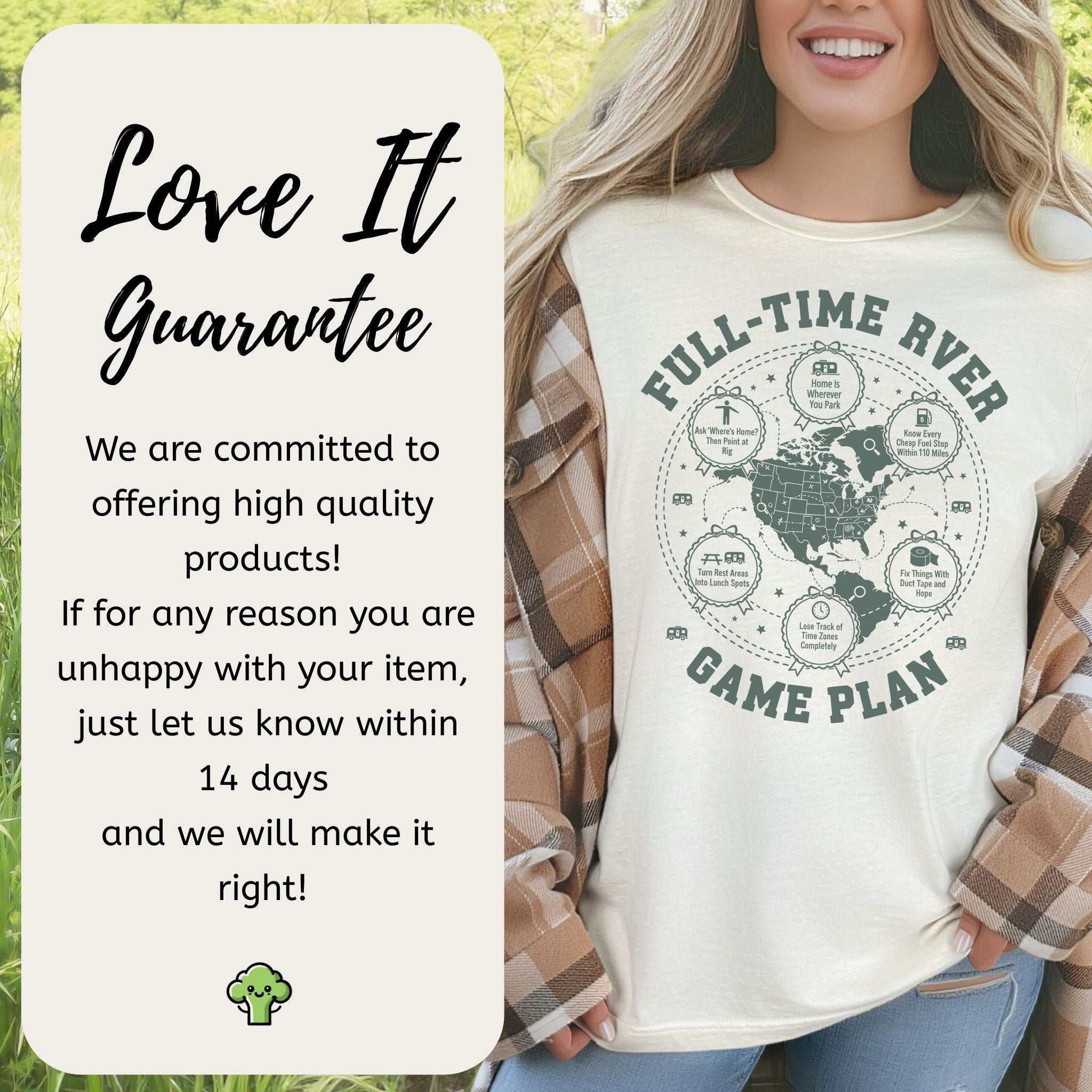 Full-Time RVer Game Plan T-Shirt – Road-Life Humor & Nomad Vibes Tee