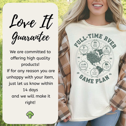 Full-Time RVer Game Plan T-Shirt – Road-Life Humor & Nomad Vibes Tee