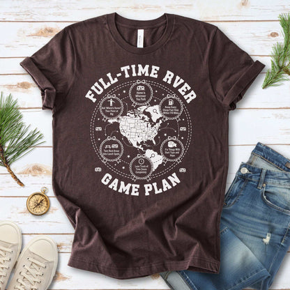 Full-Time RVer Game Plan T-Shirt – Road-Life Humor & Nomad Vibes Tee