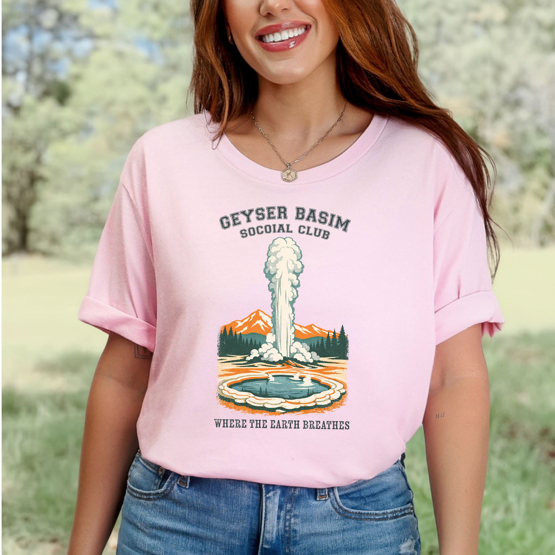 Yellowstone Geyser Basin Shirt – Retro Geyser Basin Hiking Shirt