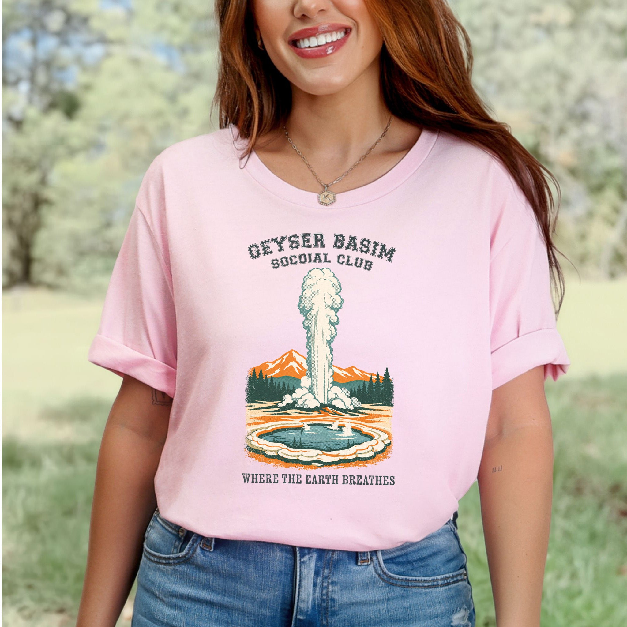 Yellowstone Geyser Basin Shirt – Retro Geyser Basin Hiking Shirt