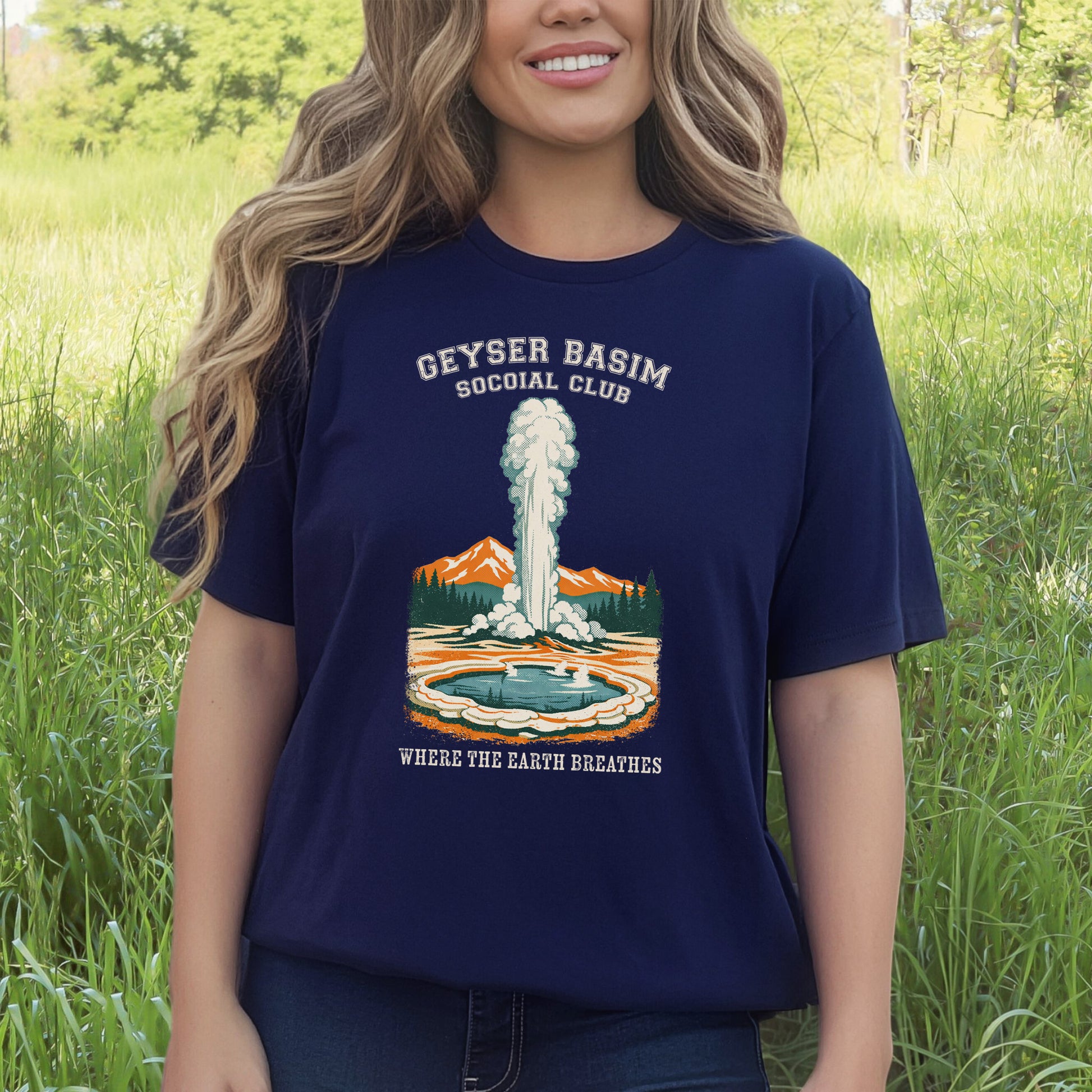 Yellowstone Geyser Basin Shirt – Retro Geyser Basin Hiking Shirt