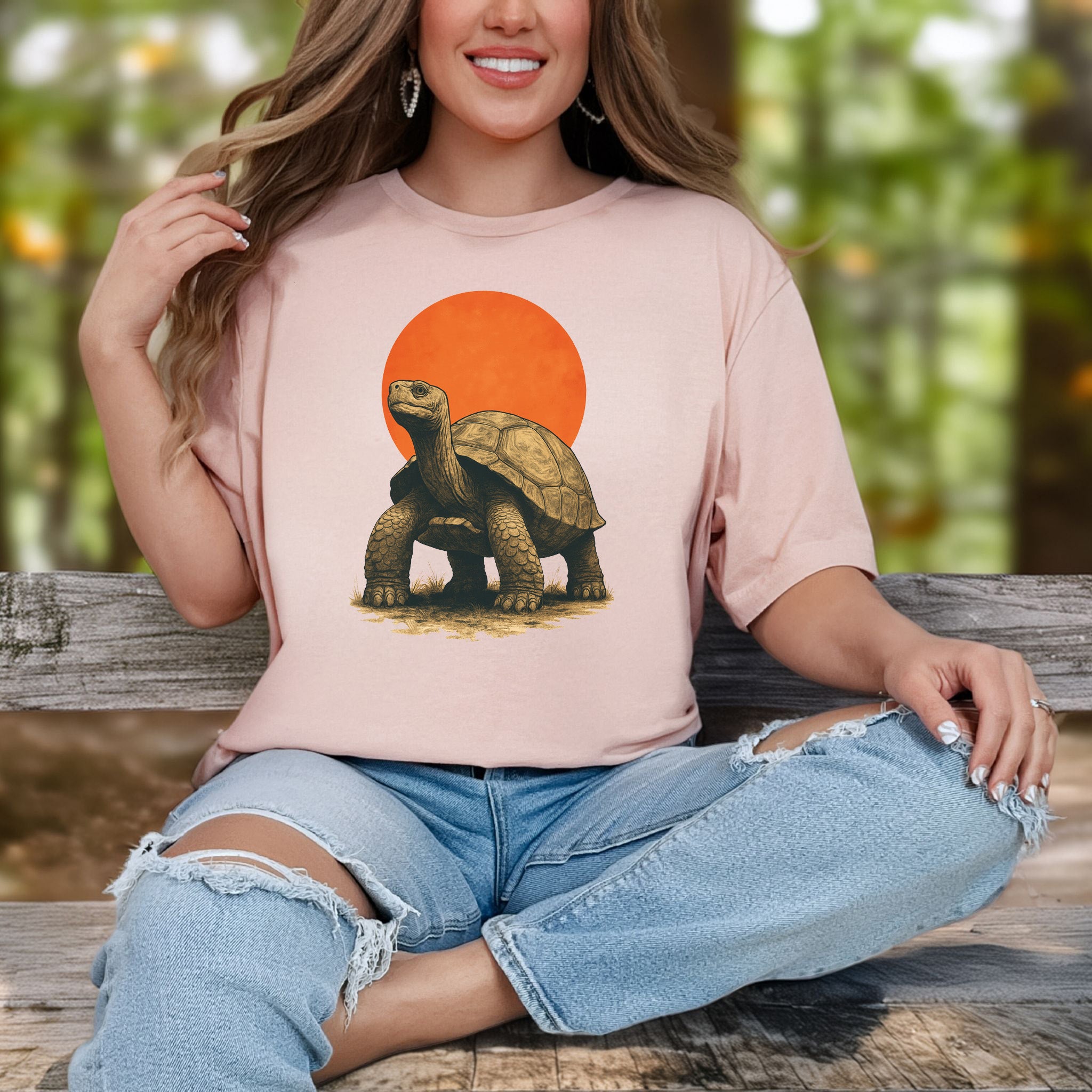 Vintage Tortoise Sun T-Shirt – Japanese Style Jungle Safari Tee