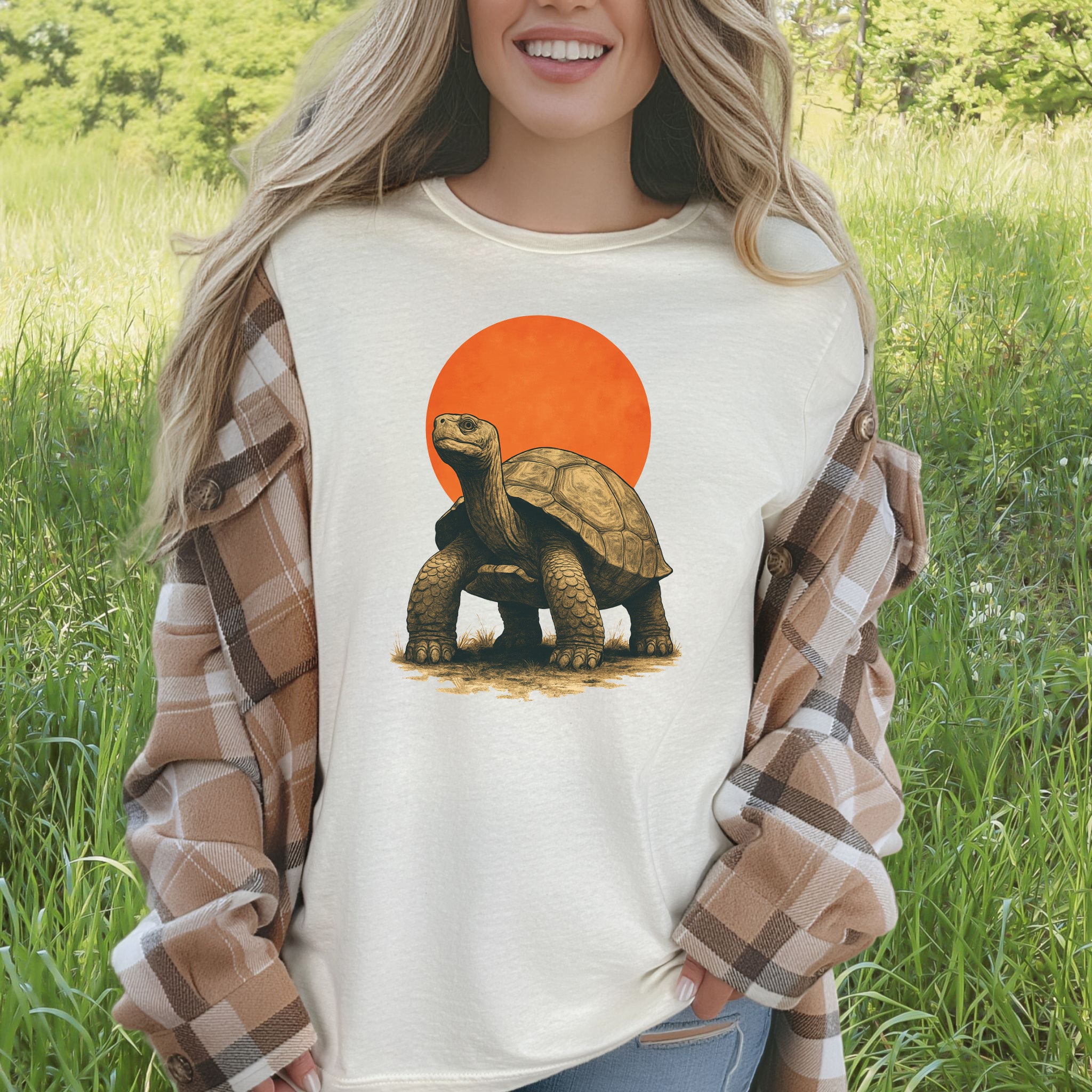 Vintage Tortoise Sun T-Shirt – Japanese Style Jungle Safari Tee