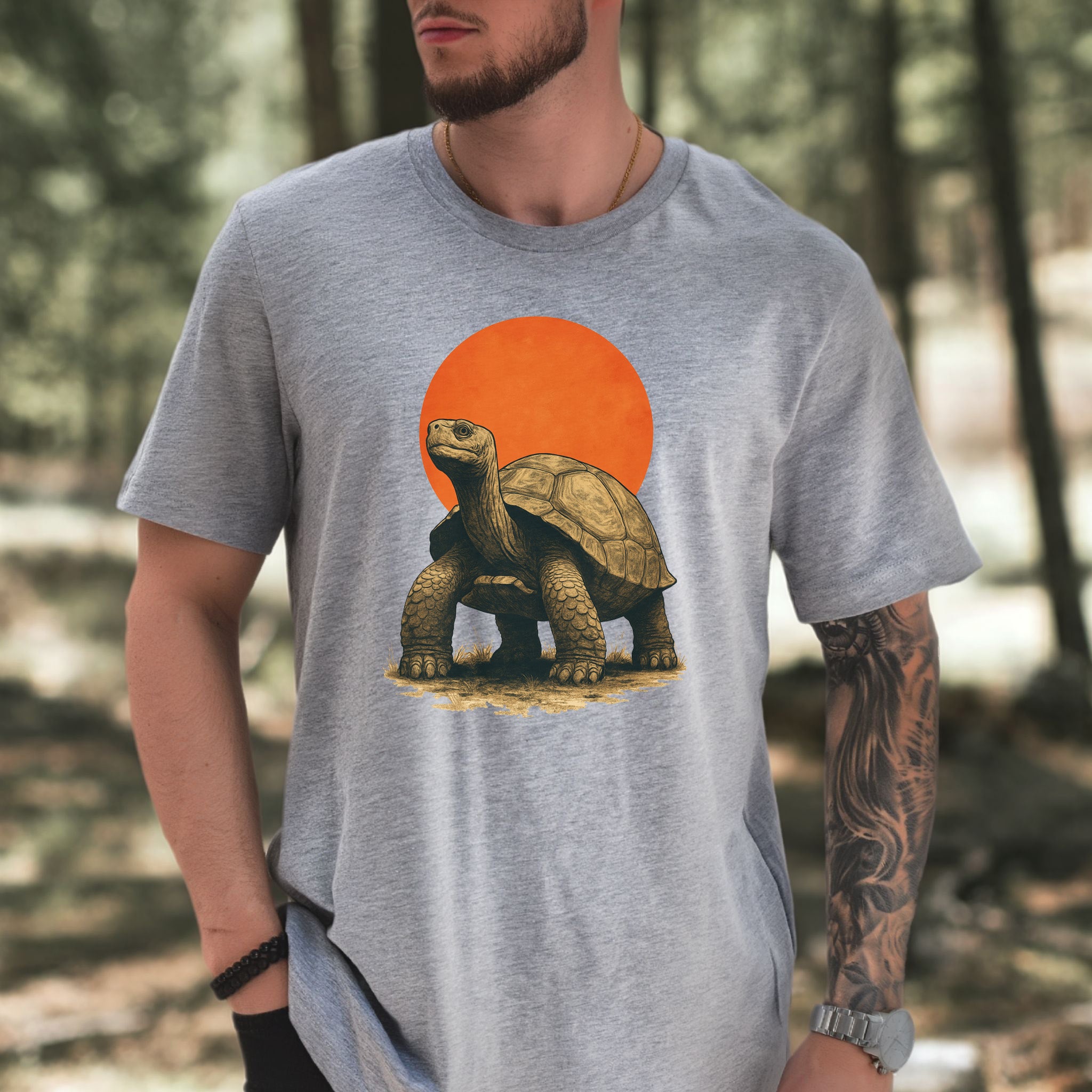 Vintage Tortoise Sun T-Shirt – Japanese Style Jungle Safari Tee