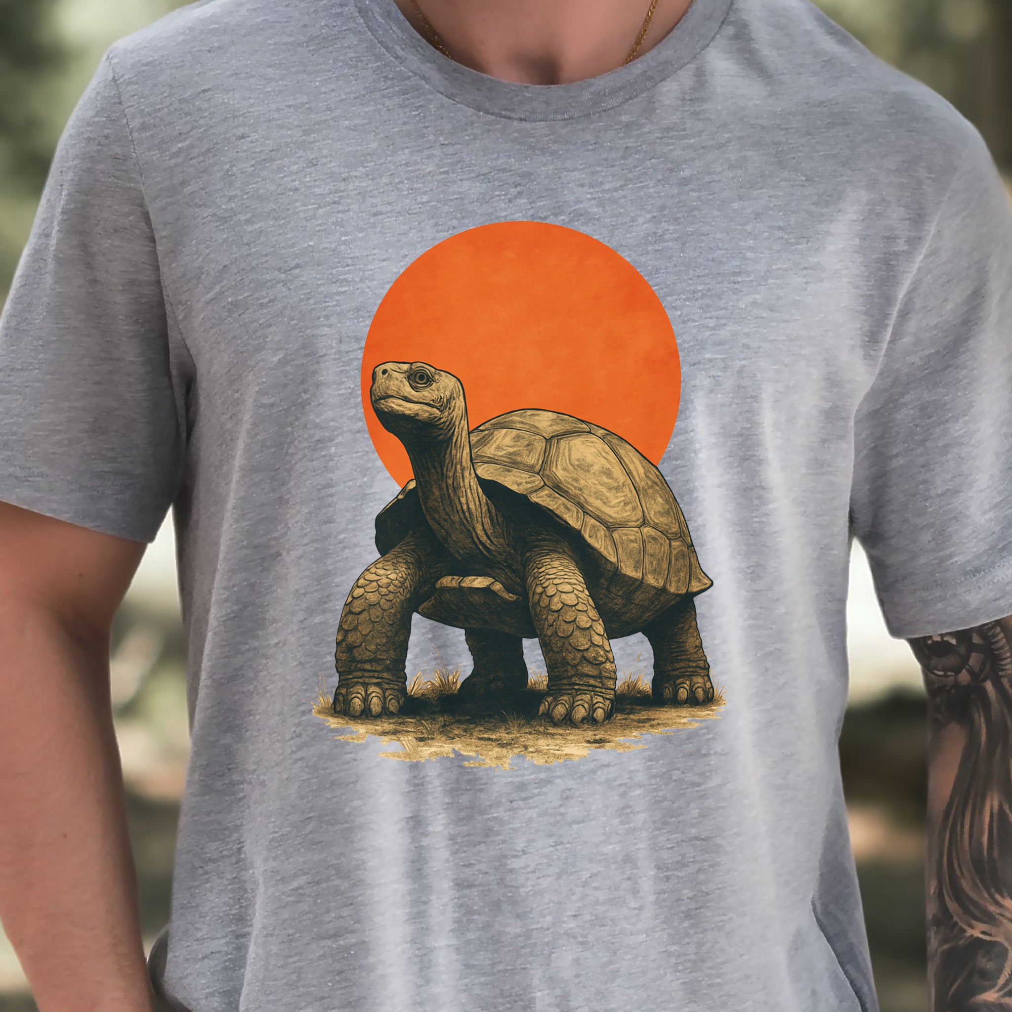 Vintage Tortoise Sun T-Shirt – Japanese Style Jungle Safari Tee